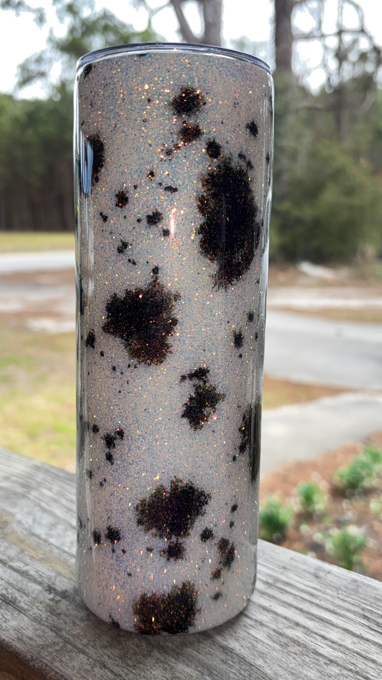 20oz Epoxy Resin Tumbler Cow Print