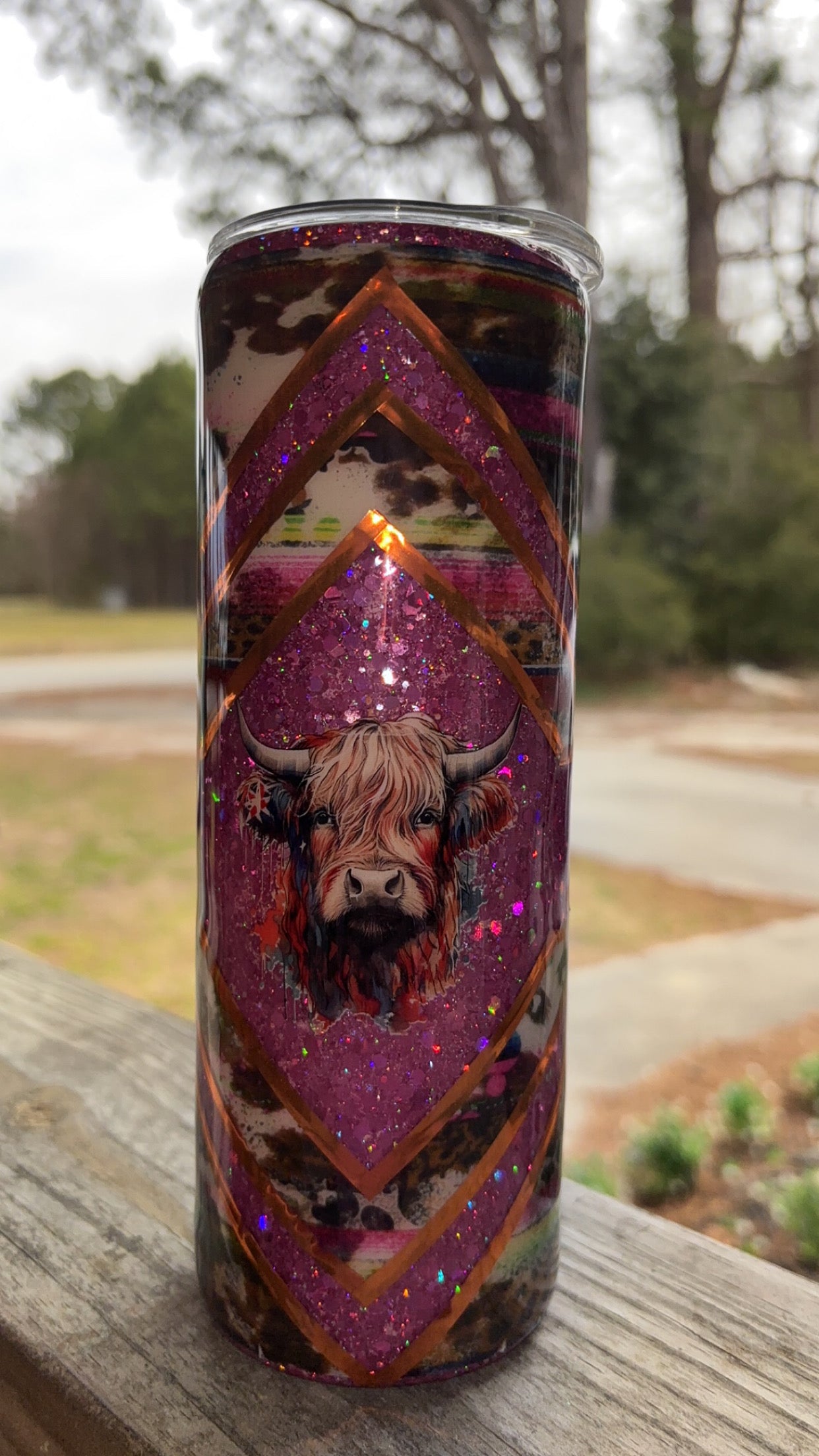 20oz Epoxy Resin Tumbler Highland Cow