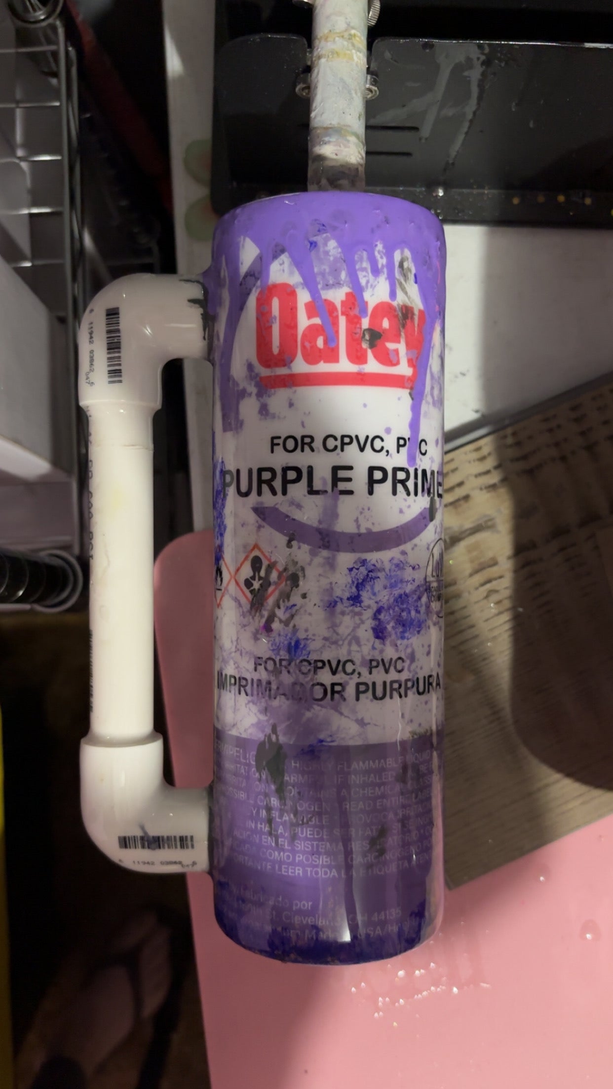 30oz Purple Primer Epoxy Resin Tumbler with handle