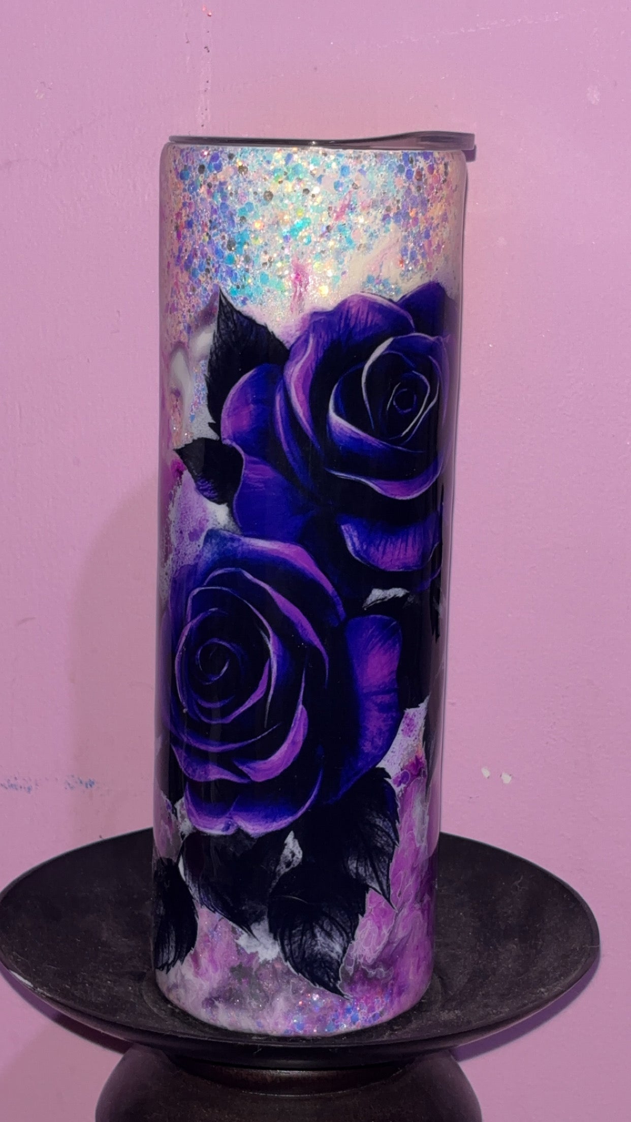 30oz Purple Flower