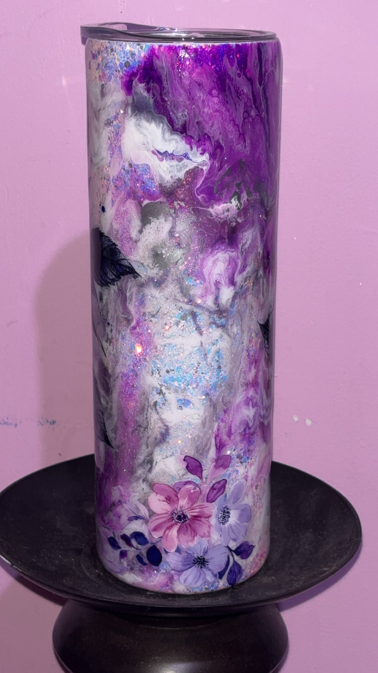 30oz Purple Flower