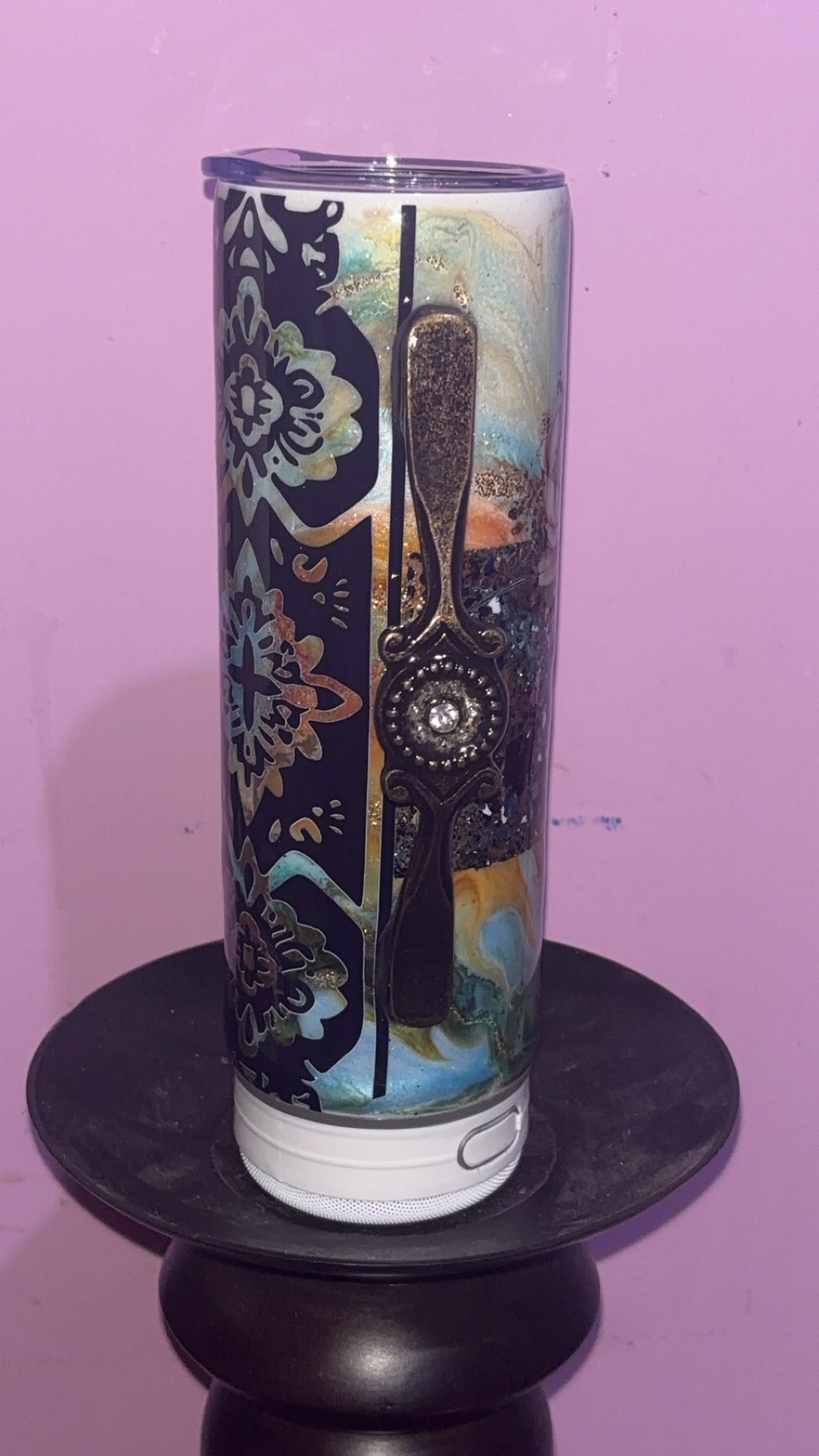 20oz Speaker Tumbler Epoxy Resin with handle
