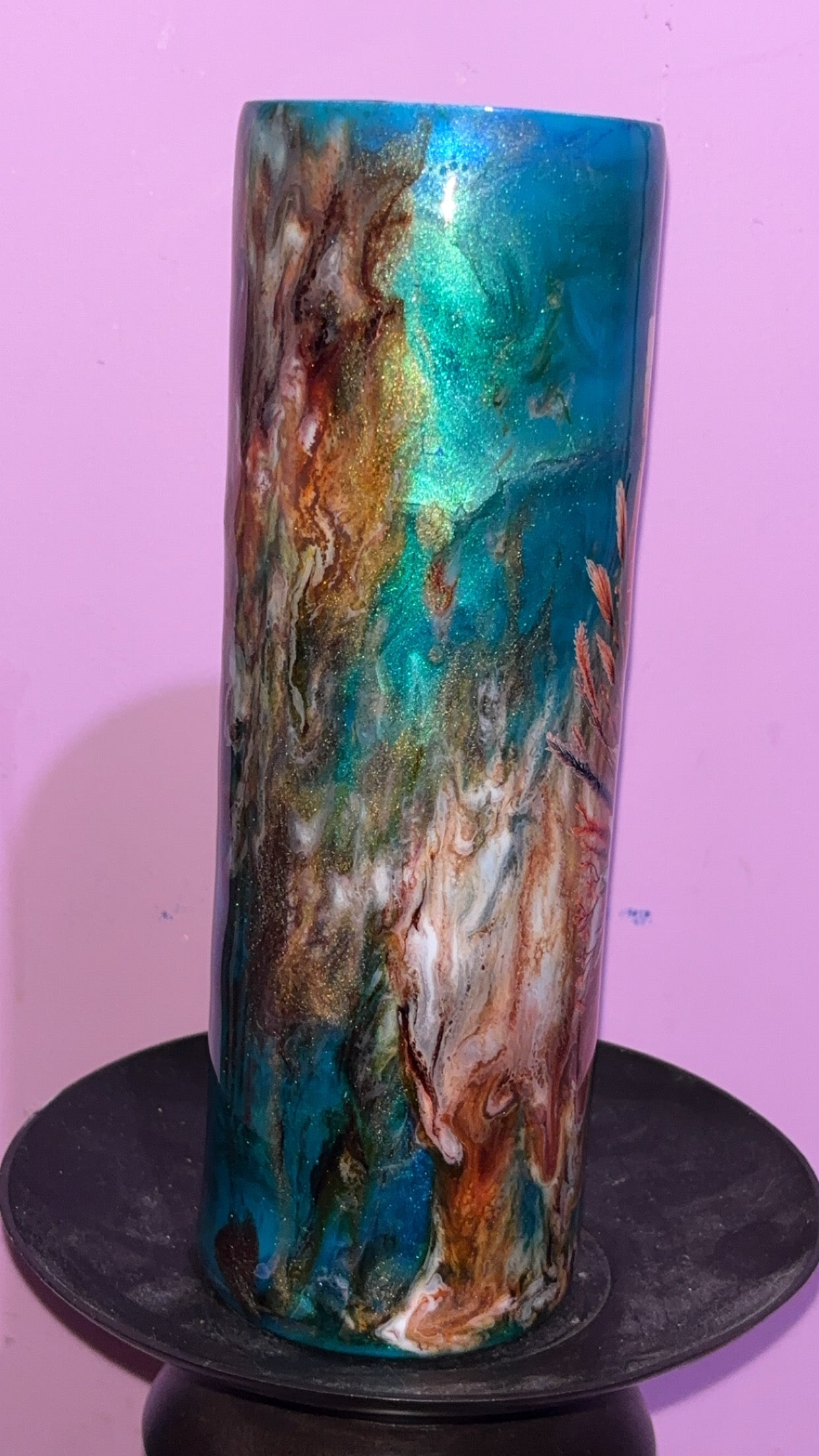 30oz Western Bull Teal Epoxy Resin Tumbler