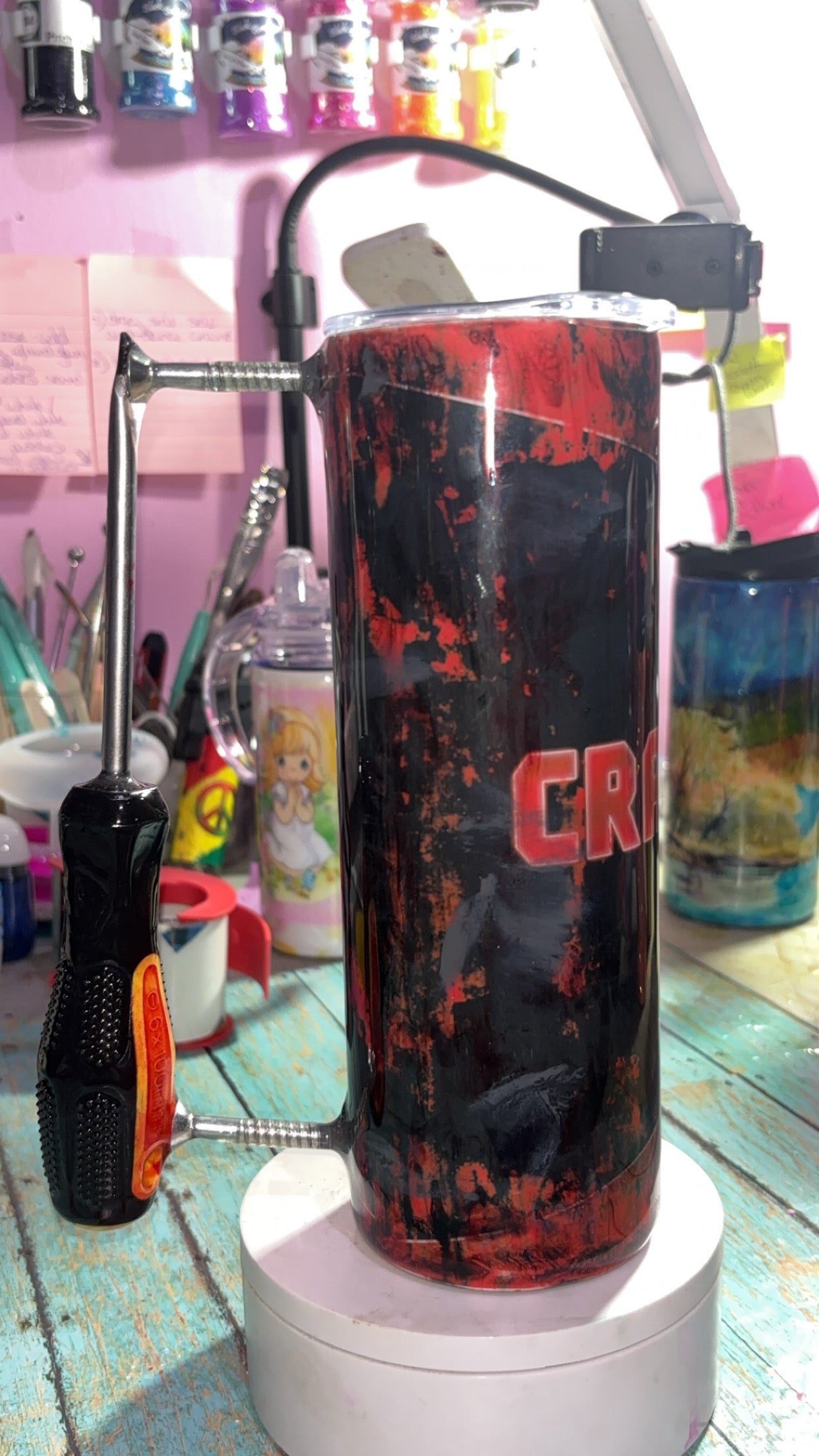 20oz Craftsman Handle Epoxy Resin Tumbler