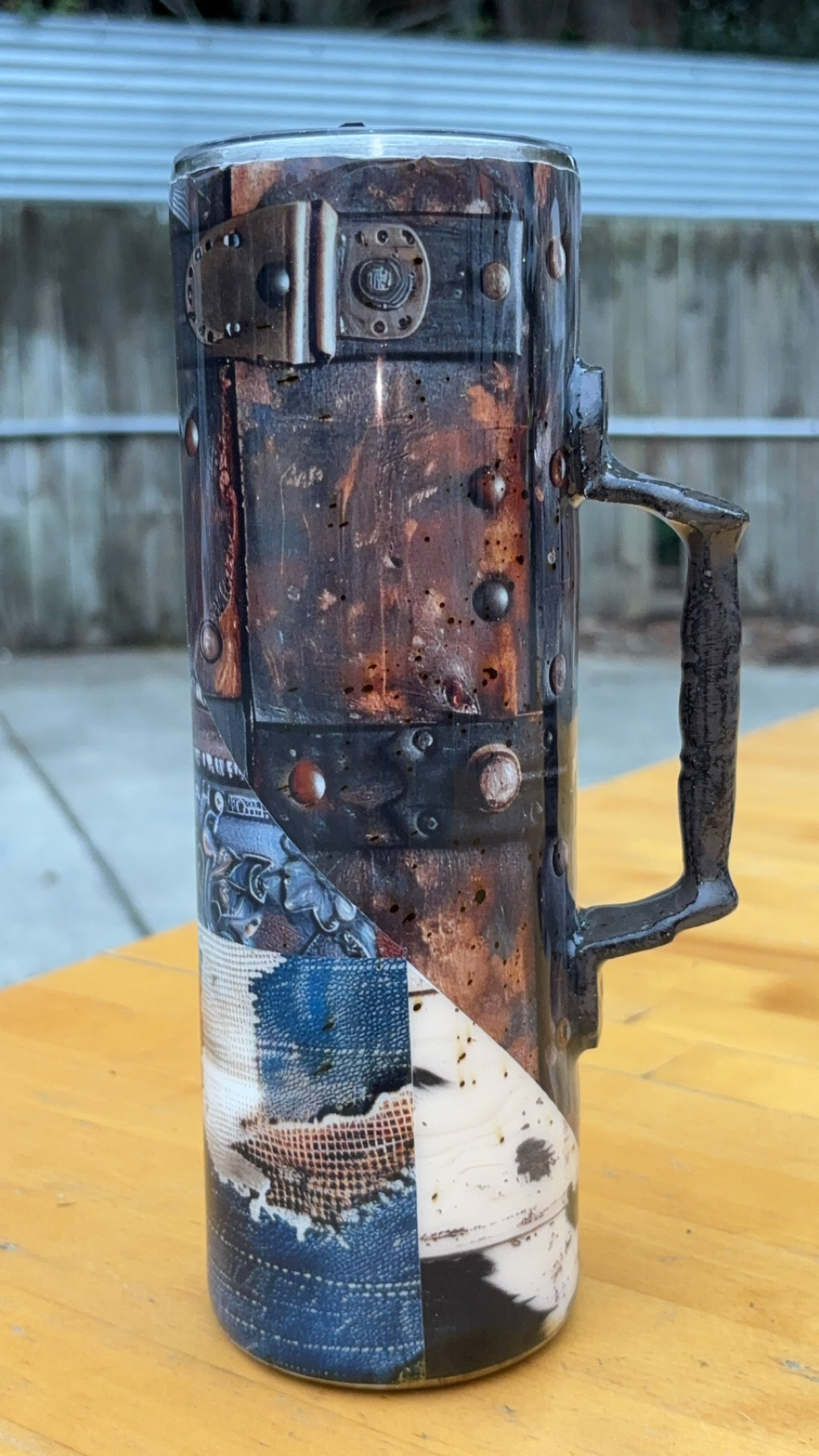 30oz Rustic with Home made Handle