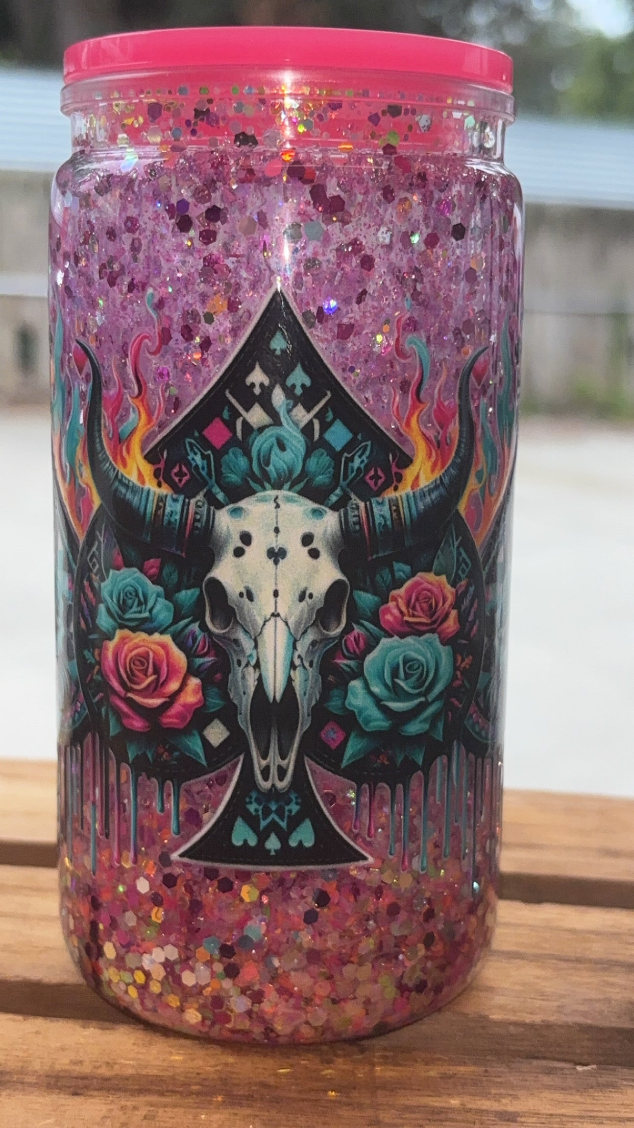 16oz Glitter Snow-globe