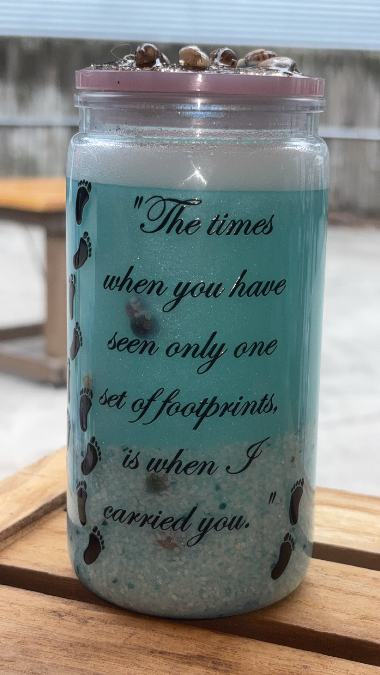 16oz Beach Snow-Globe