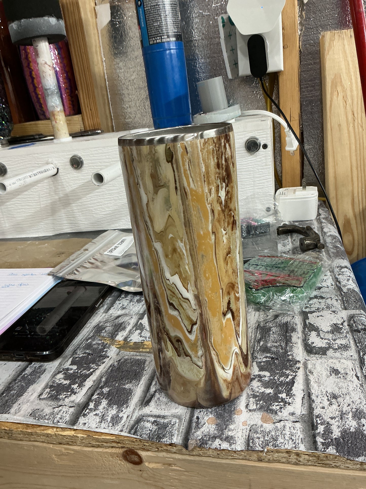 20 oz brown marble #39