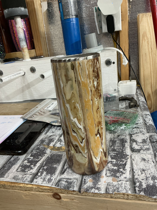 20 oz brown marble #39