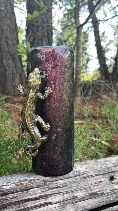 20oz Epoxy Resin Dragon Scales lizard Handle
