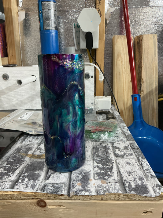 20 oz purple blue glitter #40