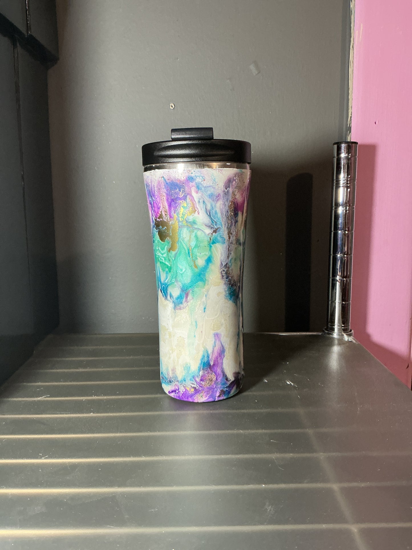 16oz slim travel marble base