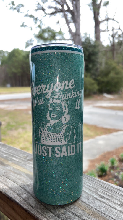 20oz Epoxy Resin Tumbler Secret Message
