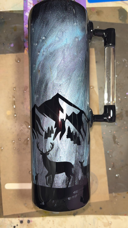 30oz Epoxy Resin Tumbler Northern Lights