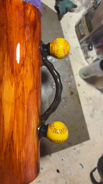 30oz Epoxy Resin Softball Tumbler