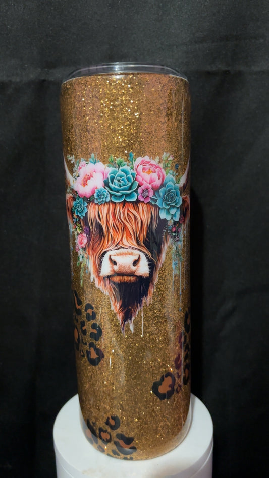 30oz Highland Cow Epoxy Resin Tumbler