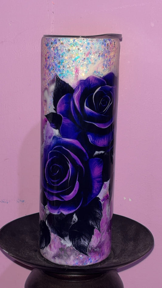 30oz Purple Flower