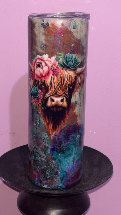 30oz Highland cow Epoxy Resin