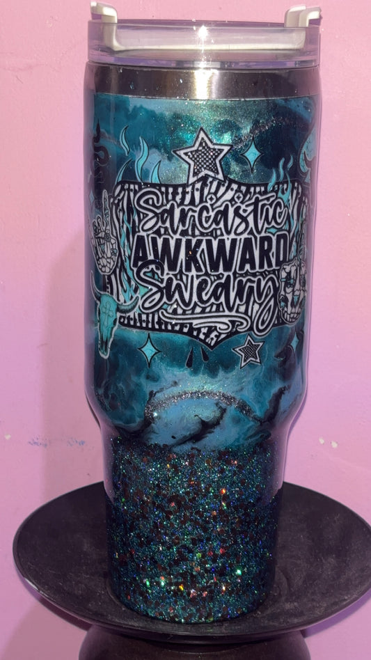 40oz Western Epoxy Resin Tumbler