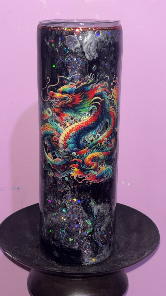 20oz Dragon/Snake Skin Epoxy Resin Tumbler