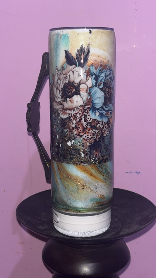 20oz Speaker Tumbler Epoxy Resin with handle