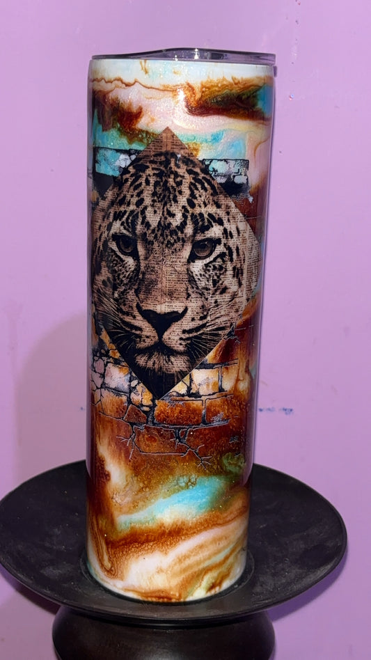 30oz Cheetah Epoxy Resin Tumbler