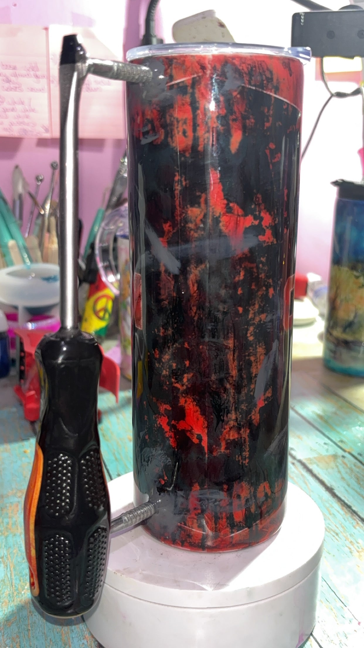 20oz Craftsman Handle Epoxy Resin Tumbler