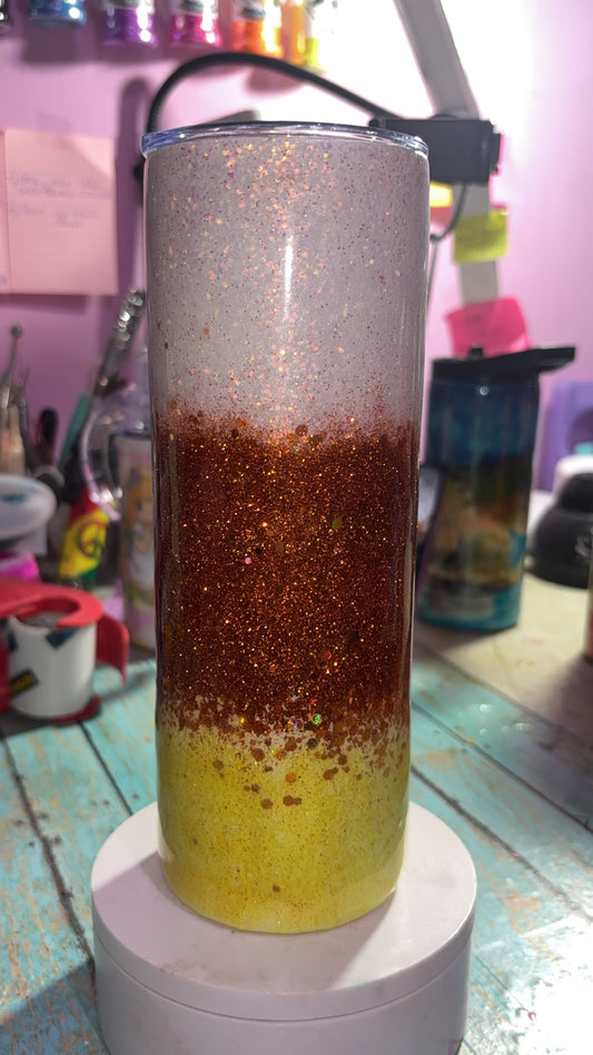 20oz Candy Corn Epoxy Resin Tumbler