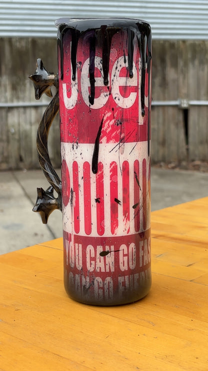 30oz Jeep with Handmade Handle & Glow