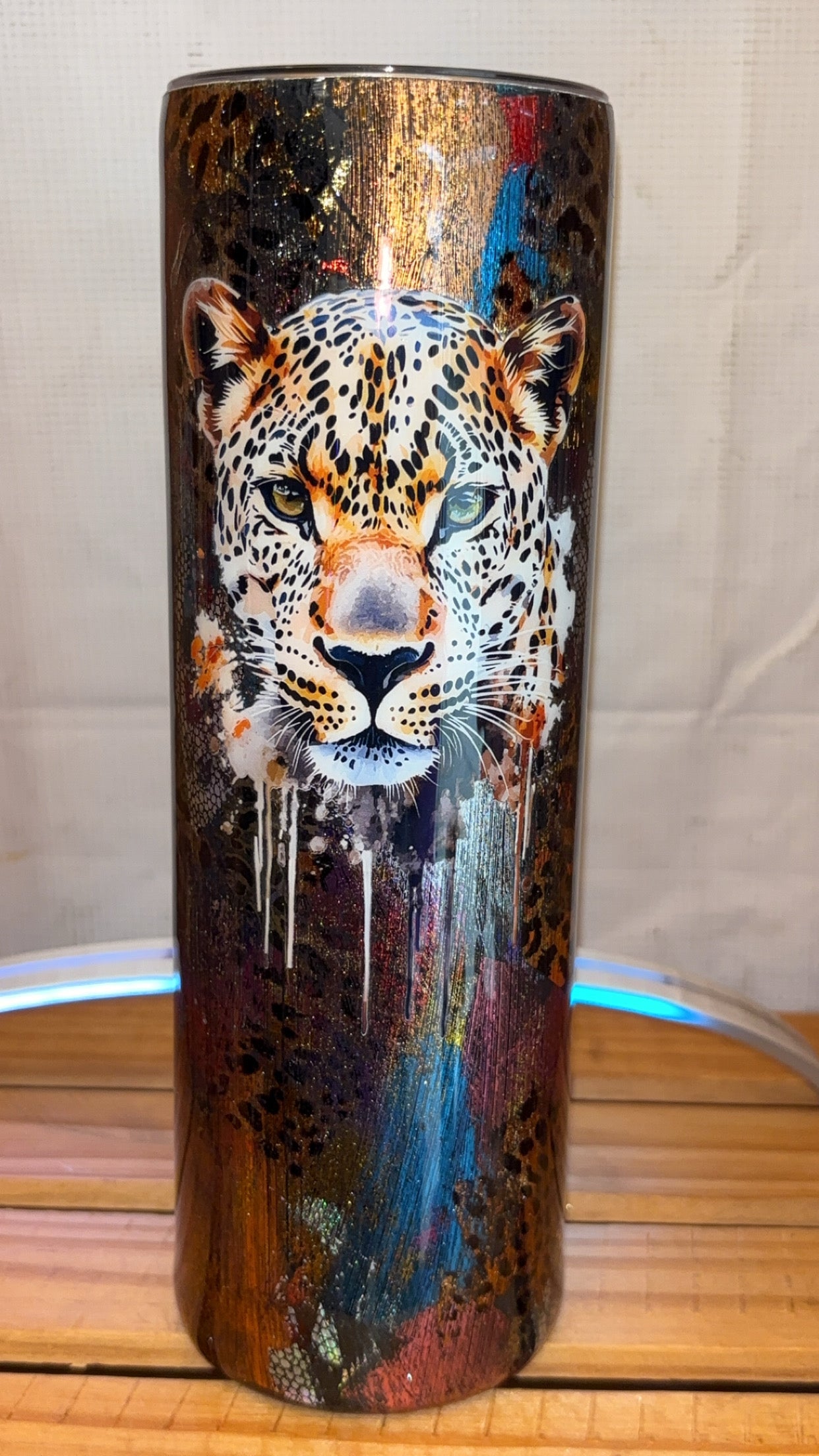 30oz Leopard Foil Tumbler