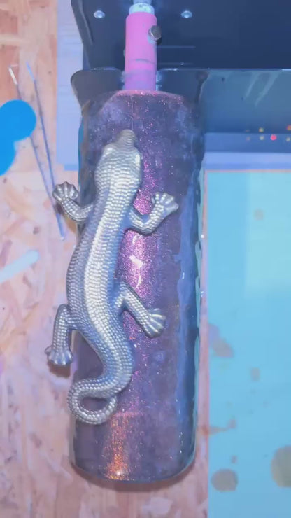 20oz Epoxy Resin Dragon Scales lizard Handle