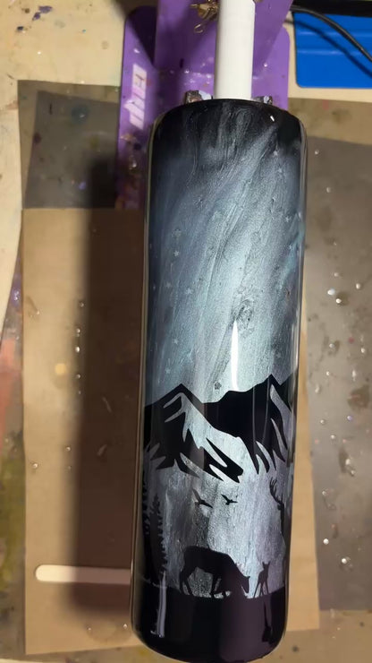 30oz Epoxy Resin Tumbler Northern Lights