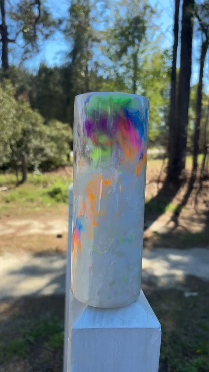 20oz Neon Marble Epoxy Tumbler